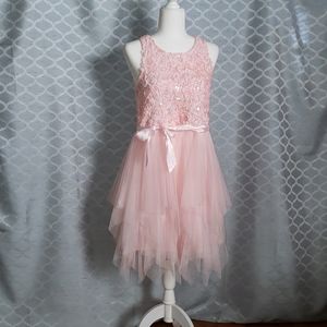 Justice girl's pink formal dress, size 20